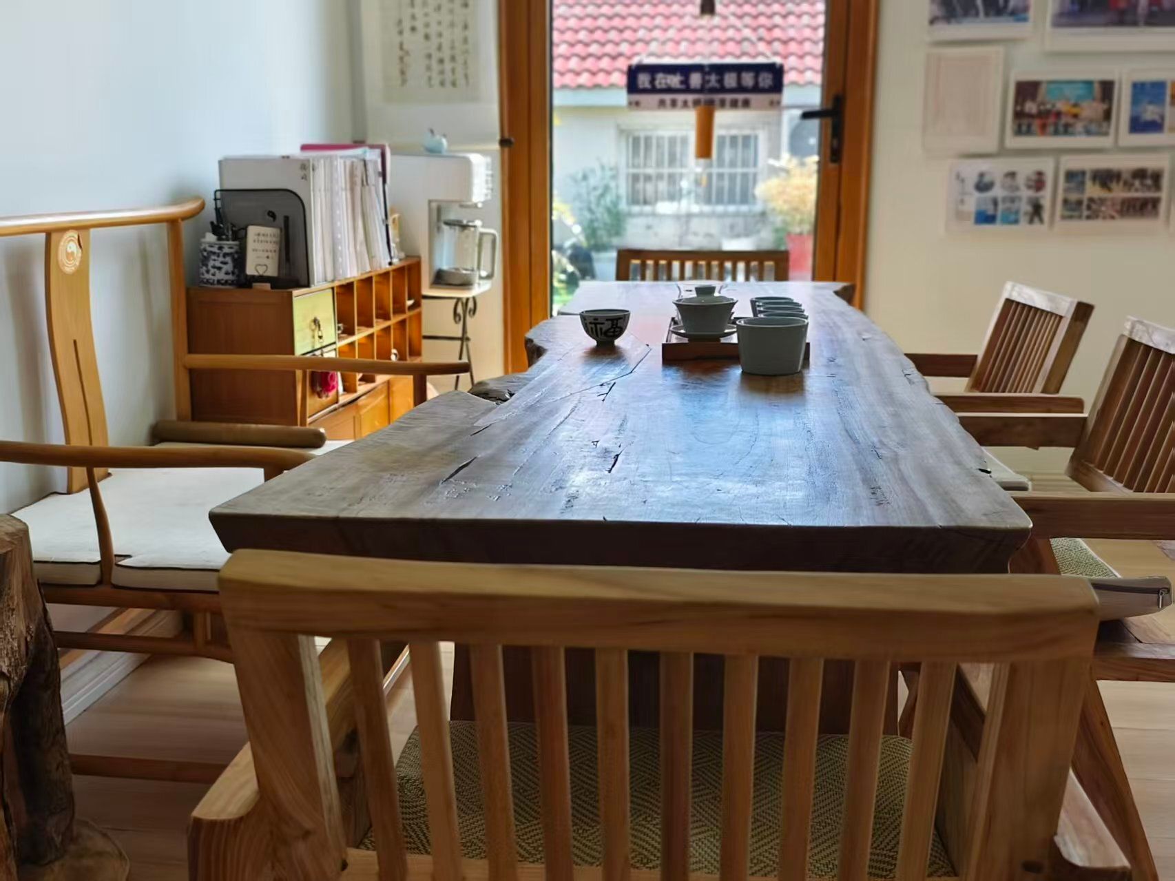 茶室：练拳之余喝茶交流